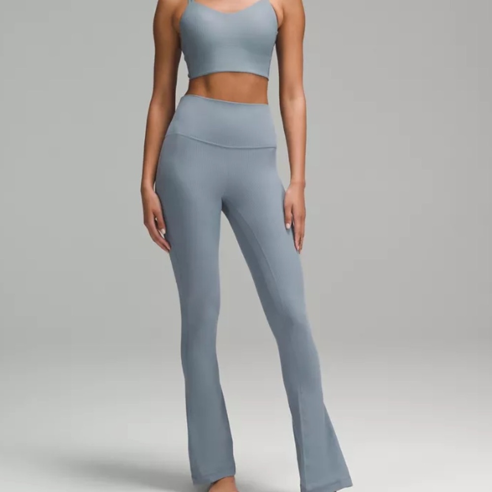 Lululemon Align High-Rise Ribbed Mini-Flared Pant Size 2 Rhino Grey